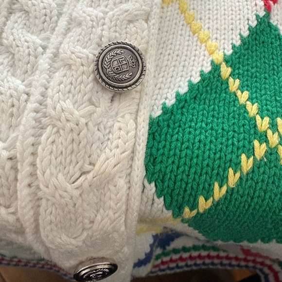 Vintage Liz Sport Colorful Argyle Cardigan Sweater - Picture 2 of 6